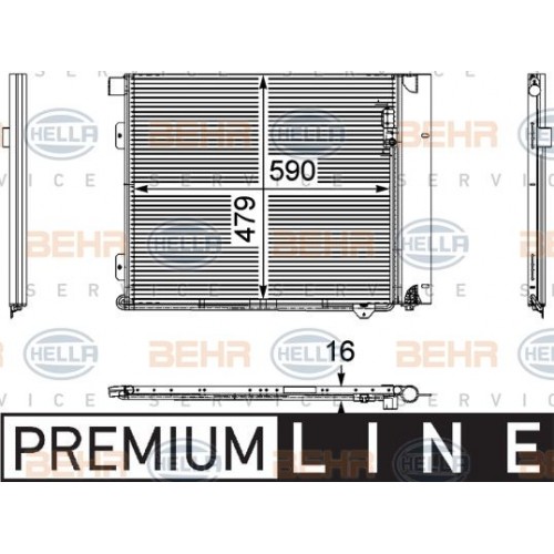 Ψυγείο A/C (Εξωτερικό) VOLVO 940 1990 - 1994 ( 944/5 ) HELLA 8