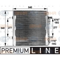 Ψυγείο A/C (Εξωτερικό) VW GOLF 1992 - 1998 ( Mk3 ) HELLA 8