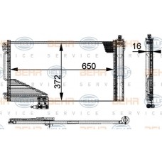 Ψυγείο A/C (Εξωτερικό) MERCEDES C CLASS 2000 - 2003 ( W203 ) HELLA 8FC 351 301-354