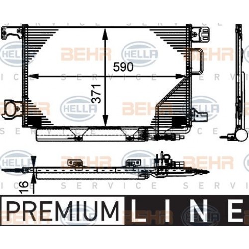 Ψυγείο A/C (Εξωτερικό) MERCEDES C CLASS 2000 - 2003 ( W203 ) HELLA 8FC 351 317-501