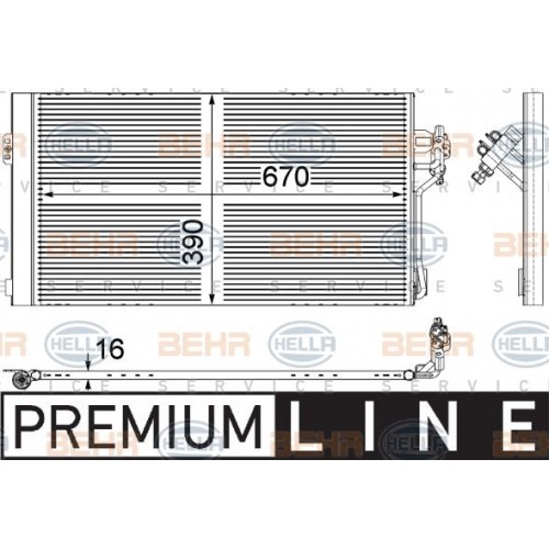 Ψυγείο A/C (Εξωτερικό) MERCEDES VIANO 2004 - 2010 ( W639 ) HELLA 8FC 351 343-011