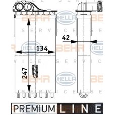 Ψυγείο Καλοριφέρ PEUGEOT 307 2001 - 2005 ( 3A ) ( 3C ) HELLA 8FH 351 312-131