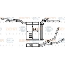 Ψυγείο Καλοριφέρ FORD FOCUS 2004 - 2008 (MK2A) HELLA 8FH 351 315-634