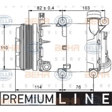 Συμπιεστής A/C (Κομπρέσορας) FORD FOCUS 2004 - 2008 (MK2A) HELLA 8FK 351 113-461