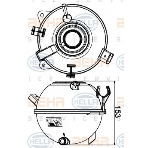 Δοχείο Διαστολής Νερού VW GOLF 2004 - 2008 ( Mk5 ) HELLA 8MA 376 702-434