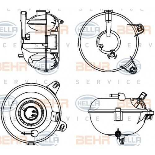 Δοχείο Διαστολής Νερού SKODA YETI 2009 - 2014 HELLA 8MA 376 702-464