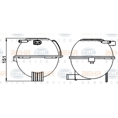 Δοχείο Διαστολής Νερού BMW Z4 2009 - 2012 ( E89 ) HELLA 8MA 376 702-474