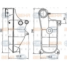Δοχείο Διαστολής Νερού MERCEDES E CLASS 1985 - 1993 ( W124 ) HELLA 8MA 376 755-151