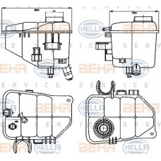 Δοχείο Διαστολής Νερού MERCEDES C CLASS 2000 - 2003 ( W203 ) HELLA 8MA 376 755-221