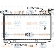 Ψυγείο Νερού NISSAN ALMERA 1995 - 1998 ( N15 ) HELLA 8MK 376 704-741
