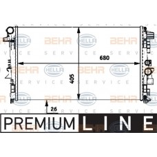 Ψυγείο Νερού MERCEDES VIANO 2004 - 2010 ( W639 ) HELLA 8MK 376 719-741