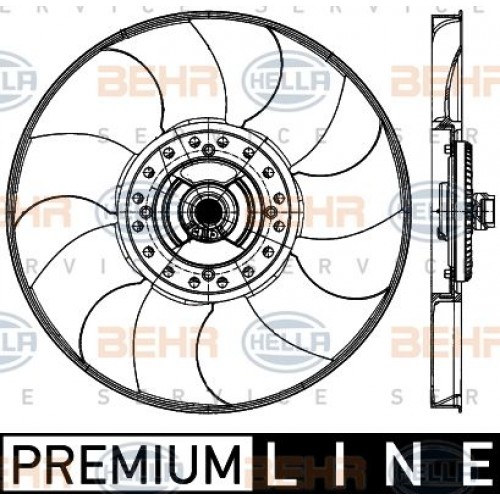 Βεντιλατέρ A/C FORD TRANSIT 2006 - 2012 HELLA 8MV 376 906-731
