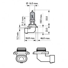 Λυχνία προβολέα PHILIPS 9005WHVB1