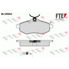 Τακάκια Σετ CITROEN C2 2003 - 2008 ( JM ) FTE BL1800A3