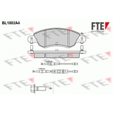 Τακάκια Σετ CITROEN C5 2001 - 2004 ( DC ) FTE BL1802A4