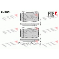 Τακάκια Σετ MERCEDES C CLASS 2000 - 2003 ( W203 ) FTE BL1830A4