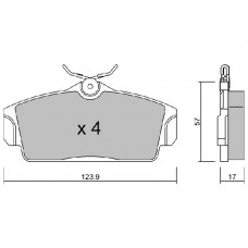 Τακάκια Σετ NISSAN ALMERA 2000 - 2002 ( N16 ) AISIN 0