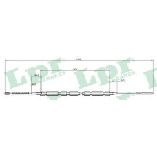 Ντίζες Χειροφρένου VW CADDY 1996 - 2004 ( 9K9A ) LPR C0810B