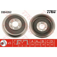 Ταμπούρο VW POLO 2009 - 2014 ( 6R ) TRW DB4262
