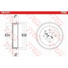 Ταμπούρο TOYOTA AYGO 2005 - 2009 ( B10 ) TRW DB4362