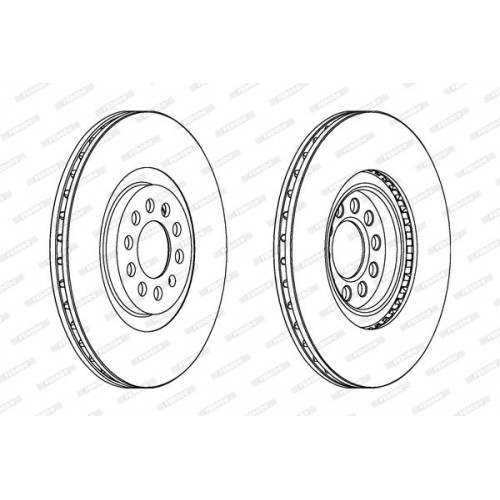 Δισκόπλακες VW NEW BETTLE 2005 - 2011 ( 9C1 ) FERODO DDF1118C