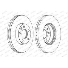 Δισκόπλακες VW TOUAREG 2003 - 2007 ( 7L ) FERODO DDF1253C-1