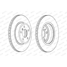 Δισκόπλακες BMW 5 Series 2010 - 2014 (F10) (F11) FERODO DDF2039C