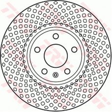 Δισκόπλακες AUDI A4 2008 - 2011 ( 8K ) TRW DF6015S