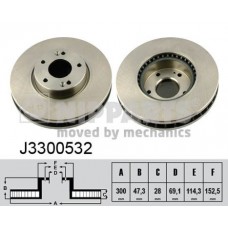 Δισκόπλακες HYUNDAI i30 2007 - 2012 NIPPARTS 0