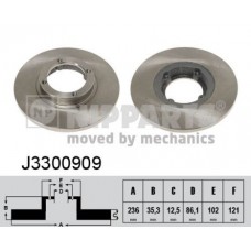 Δισκόπλακες CHEVROLET-DAEWOO MATIZ 2001 - 2005 ( M150 ) NIPPARTS J3300909