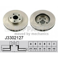 Δισκόπλακες TOYOTA CELICA 1996 - 1999 ( T200 ) NIPPARTS J3302127