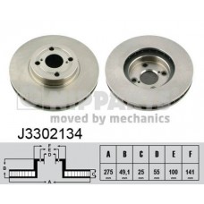 Δισκόπλακες TOYOTA COROLLA 2002 - 2004 ( E120 ) NIPPARTS J3302134