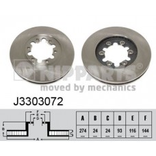 Δισκόπλακες MAZDA B-Series 1999 - 2003 (UN)(B2500) NIPPARTS J3303072