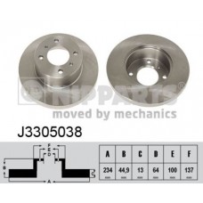 Δισκόπλακες MITSUBISHI LANCER 1992 - 1995 ( CB ) NIPPARTS J3305038