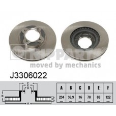 Δισκόπλακες DAIHATSU CHARADE 1995 - 1996 ( IV ) NIPPARTS J3306022