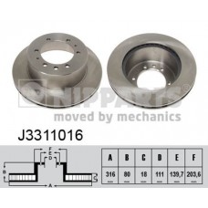 Δισκόπλακες NIPPARTS J3311016