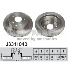 Δισκόπλακες NISSAN XTRAIL 2001 - 2005 ( T30 ) NIPPARTS J3311043