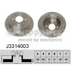 Δισκόπλακες HONDA ACCORD 1986 - 1989 ( CA ) NIPPARTS J3314003