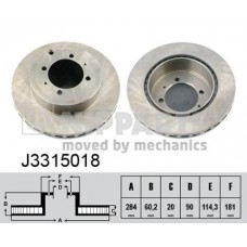 Δισκόπλακες MITSUBISHI GALANT 1993 - 1996 ( E5 ) NIPPARTS J3315018