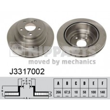 Δισκόπλακες SUBARU LEGACY 1989 - 1991 NIPPARTS J3317002