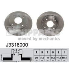 Δισκόπλακες NIPPARTS J3318000