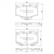 Τακάκια Σετ NIPPARTS J3602056