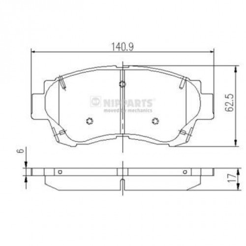 Τακάκια Σετ TOYOTA CELICA 1996 - 1999 ( T200 ) NIPPARTS J3602060