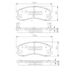 Τακάκια Σετ MAZDA 626 1987 - 1992 ( GD ) NIPPARTS J3603031