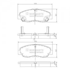 Τακάκια Σετ HONDA ACCORD 1990 - 1993 ( CB / C ) NIPPARTS J3604030
