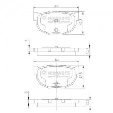 Τακάκια Σετ NIPPARTS J3611021