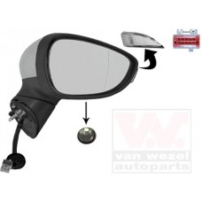 Καθρέπτης Ηλεκτρικός Θερμαινόμενος Βαφόμενος Με Φλας Φως Ασφαλείας FORD FIESTA 2013 - 2016 Δεξιά 324007491