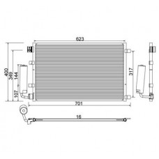 ΨΥΓΕΙΟ A/C 1.6 16V ΒΕΝΖΙΝΗ (643x377x16) NISSAN QASHQAI 2013 - 2017 576006435