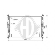 ΨΥΓΕΙΟ ΝΕΡΟΥ 1.6 HDI/1.6-2.0 BLUEHDI ΜΗΧ/ΑΥΤ. +/- A/C (65x43.5x1.8) CITROEN JUMPY 2016 - 033506300
