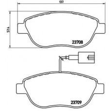 Τακάκια Σετ FIAT BRAVO 2007 - 2011 BREMBO P 23 087